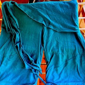 Soul Flower wide leg skirted layer pants